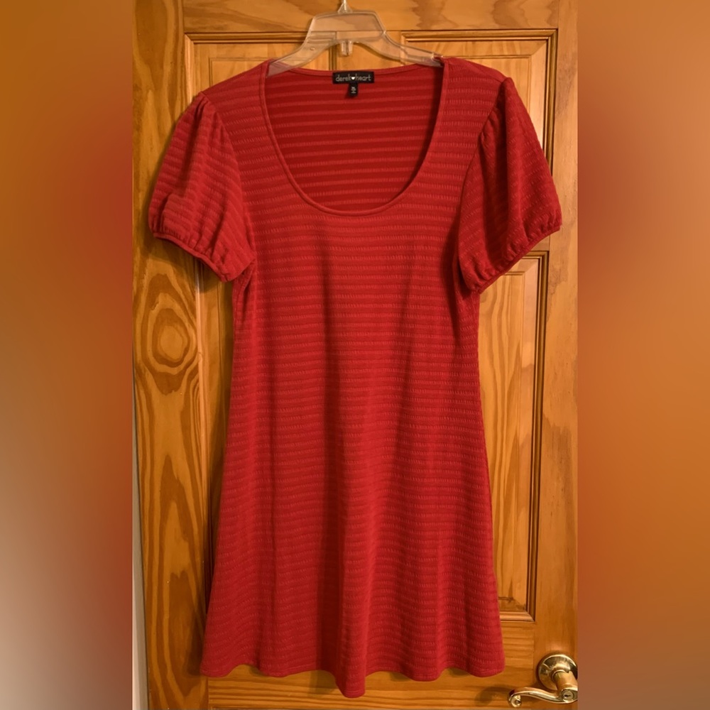 Derek ❤️ heart red puff sleeve dress - Picture 2 of 3